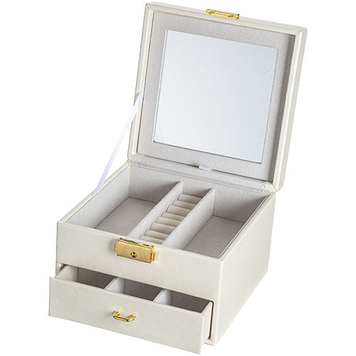 Fancy Jewelry Box with Print 21*12*6 cm - Gold