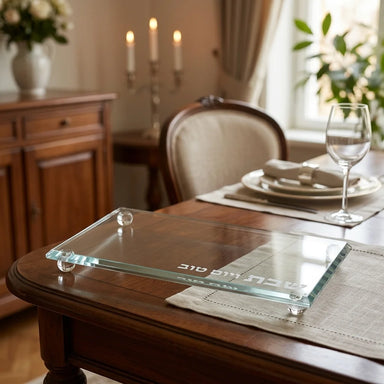 Glass Tray for Candlesticks 23x13cm