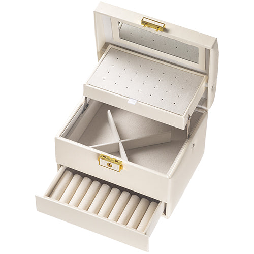 Fancy Jewelry Box with Print 21*12*6 cm - Gold