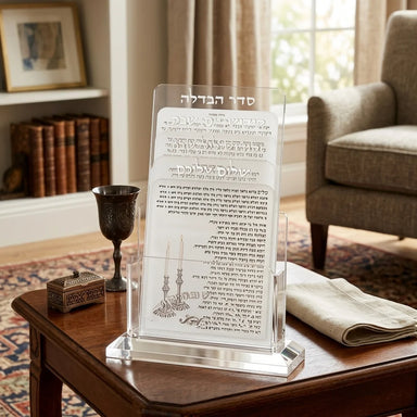 Lucite Benchers Display 21*16 cm with 4 Blessings - Ashkenaz