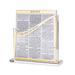 Lucite Stand Bencher- Ashkenzi Food Blessing, Gold Color