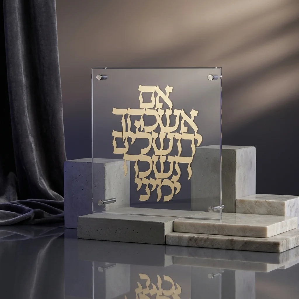 Lucite Frame with Plate 24*23 cm
