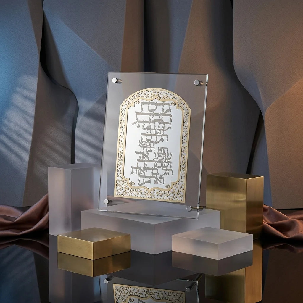 Lucite Frame with Plate 25*19 cm