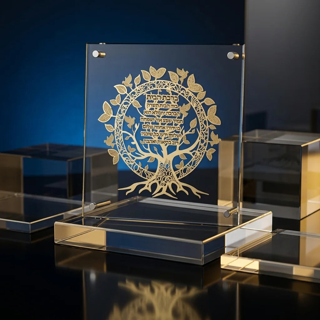 Lucite Frame with Plate 24*23 cm