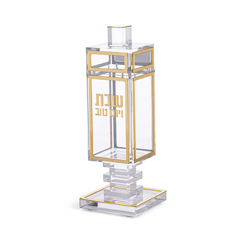Lucite Matches Container - Gold