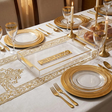Lucite Challah Tray 35*25cm - Gold