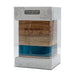 Wood Tzedakah Box with Turquoise Epoxy 14 cm