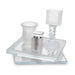 Crystal Havdalah Set on a Square Rotating Tray 20*20 cm