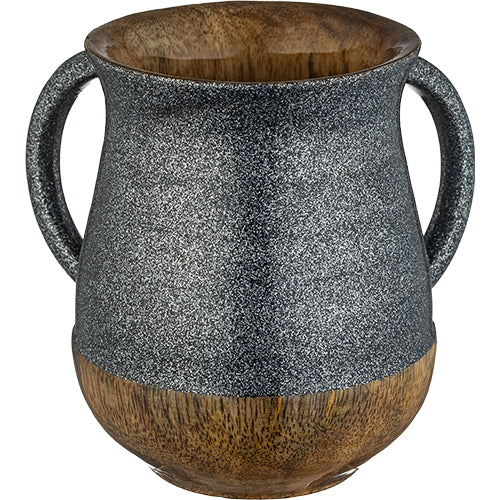 Mango Wood Handmade Washing Cup 14 cm