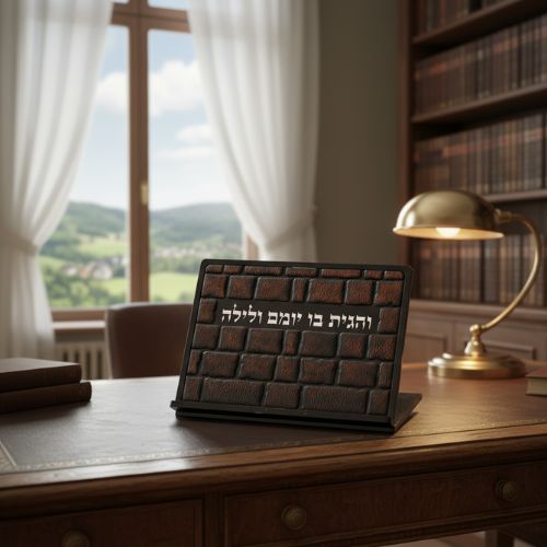 Elegant Shtender With Leatherette Plaque 3
