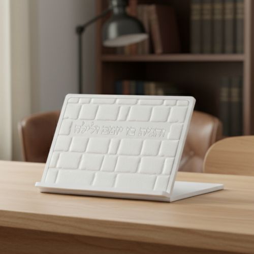 Elegant Shtender with Leatherette Plaque 38x31