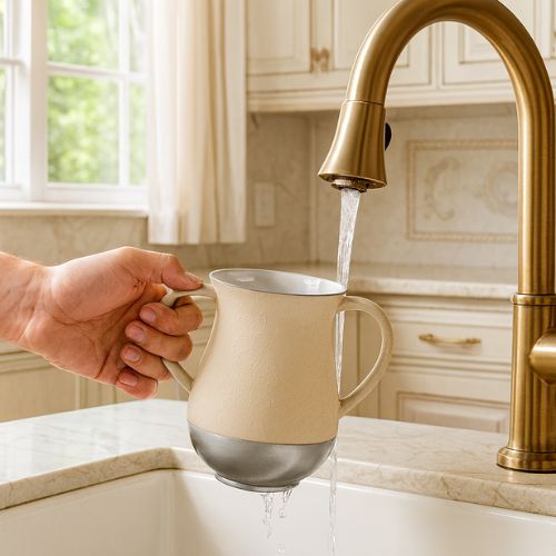 Elegant Aluminium Washing Cup 13 cm