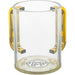 Acrylic Clear Washing Cup 13 cm- Gold Handles with Plaque