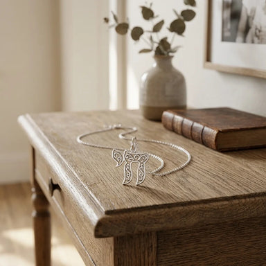 Necklace 952 Silver Plated- "Chai"