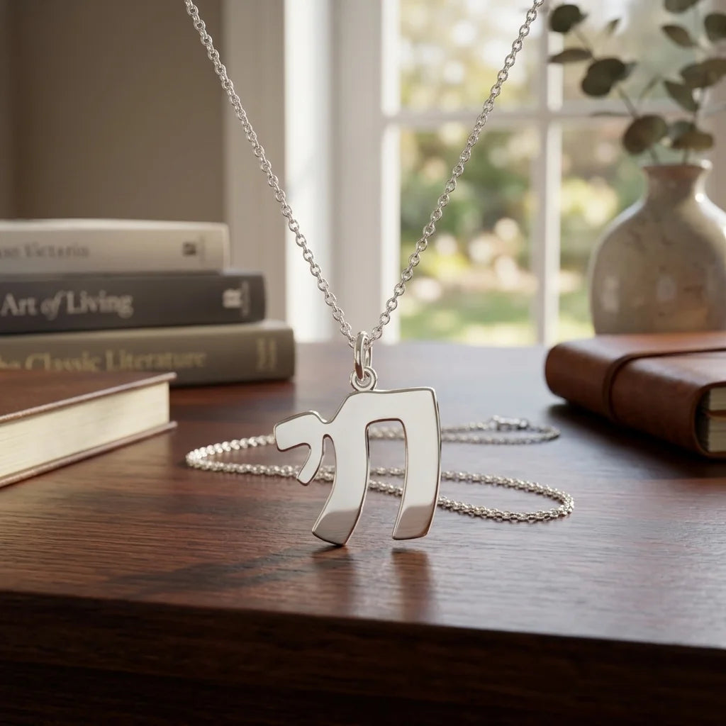 Necklace 952 Silver Plated- "Chai"