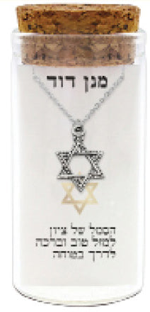 Necklace 952 Silver Plated- "Magen David"