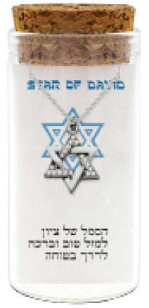 Necklace 952 Silver Plated- "Magen David"
