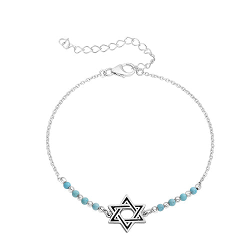 Bracelet 925 Silver Plated - "Magen David"