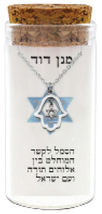 Necklace 952 Silver Plated- "Hamsa"