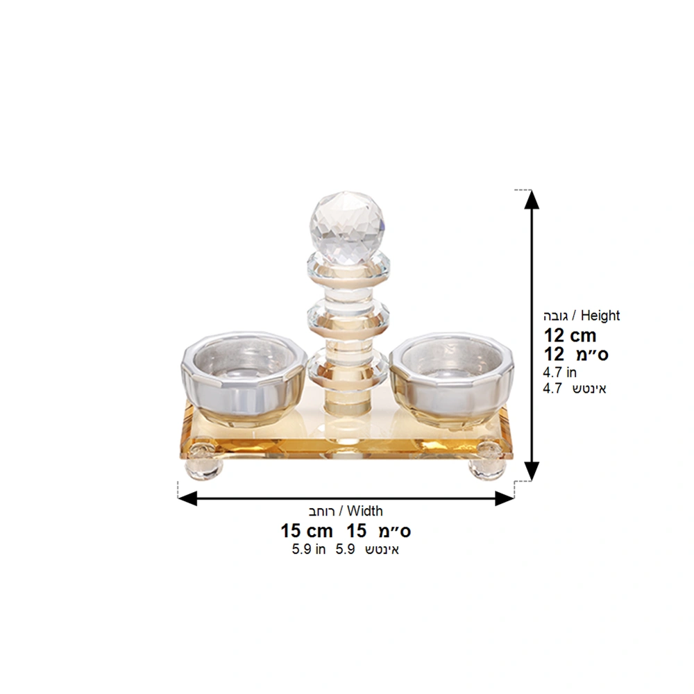 Crystal Salt & Pepper Holders 13 cm