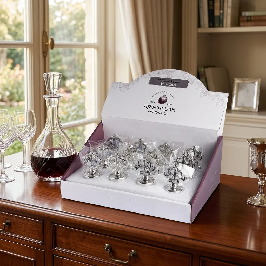 Full Display: Wine Cork 12pc Silver Color