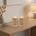 Crystal Candlesticks 8 cm with Metal Plaque