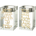 Crystal Candlesticks 8 cm with Metal Plaque