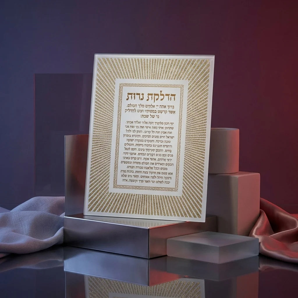 Glass Miror Glitter "Eshet Chail" 22x17 cm- "Lines"