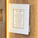 Glass Framed White Blessing 22*18 cm- "Asher Yatzar" Sehpardic