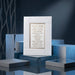 Glass Framed White Blessing 22*18 cm- "Mizmor L'todah"