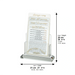Lucite Benchers Display 21*16 cm with 4 Blessings - Sephardic