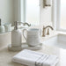 Polymer Set of Washing Cup & Soap Dispenser & Tray