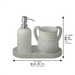 Polymer Set of Washing Cup & Soap Dispenser & Tray