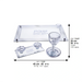 Crystal Set of Candlesticks ++ Kiddush Cup ++ Challah Tray