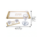Crystal Set of Candlesticks ++ Kiddush Cup ++ Challah Tray