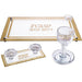 Crystal Set of Candlesticks ++ Kiddush Cup ++ Challah Tray