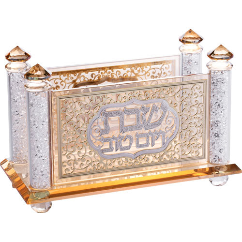 Crystal Napkin Holder with Metal Plate 10*17 cm