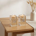 Crystal Candlesticks 8 cm with Metal Plaque