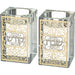 Crystal Candlesticks 8 cm with Metal Plaque