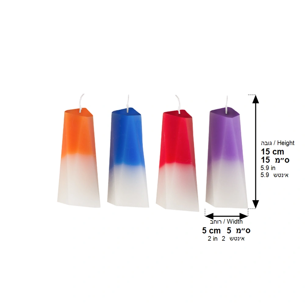 Havdalah Candle 15 cm- Multicolor