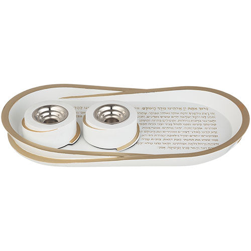 Polyresin Set Candle Holders Tray