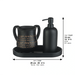Polymer Set of Washing Cup & Soap Dispenser & Tray
