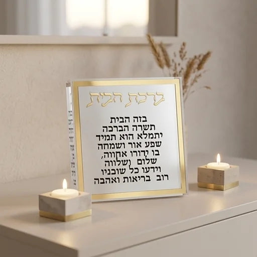 Lucite Home Blessing - Gold