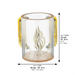 Lucite Clear Washing Cup 13 cm with Embosed Letters