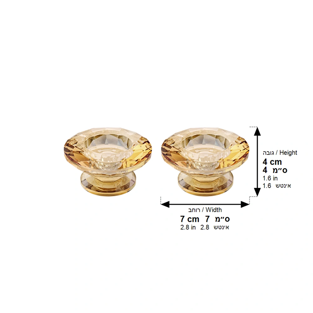 Crystal Candlesticks 4*7.5 cm - Gold Color