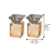 Pair of Crystal Candlesticks 9 cm