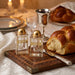 Pair of Crystal Salt & Peper Holders 8*4 cm with Laser Cut Plaque