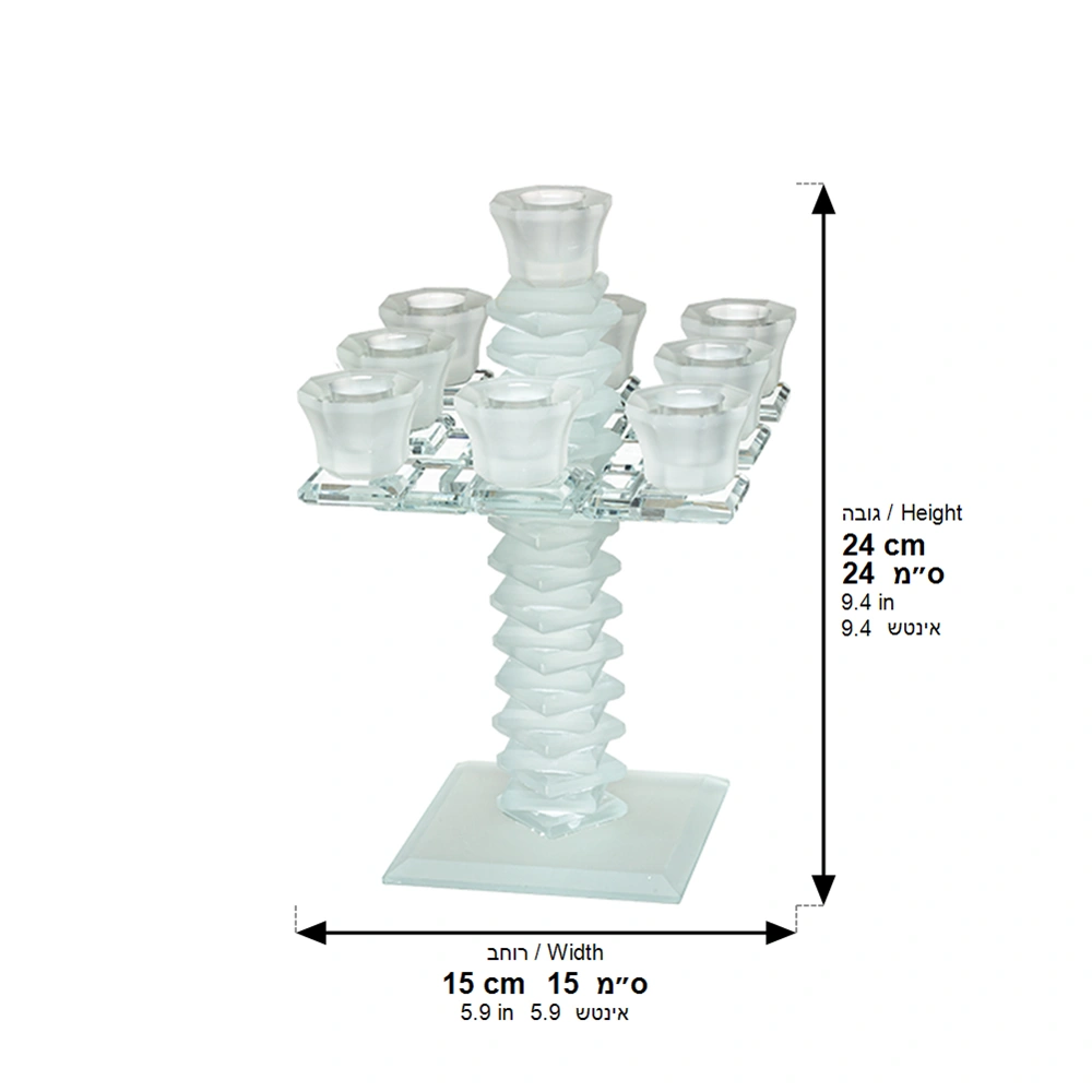 Crystal 9 Branch Candlesticks 24 cm