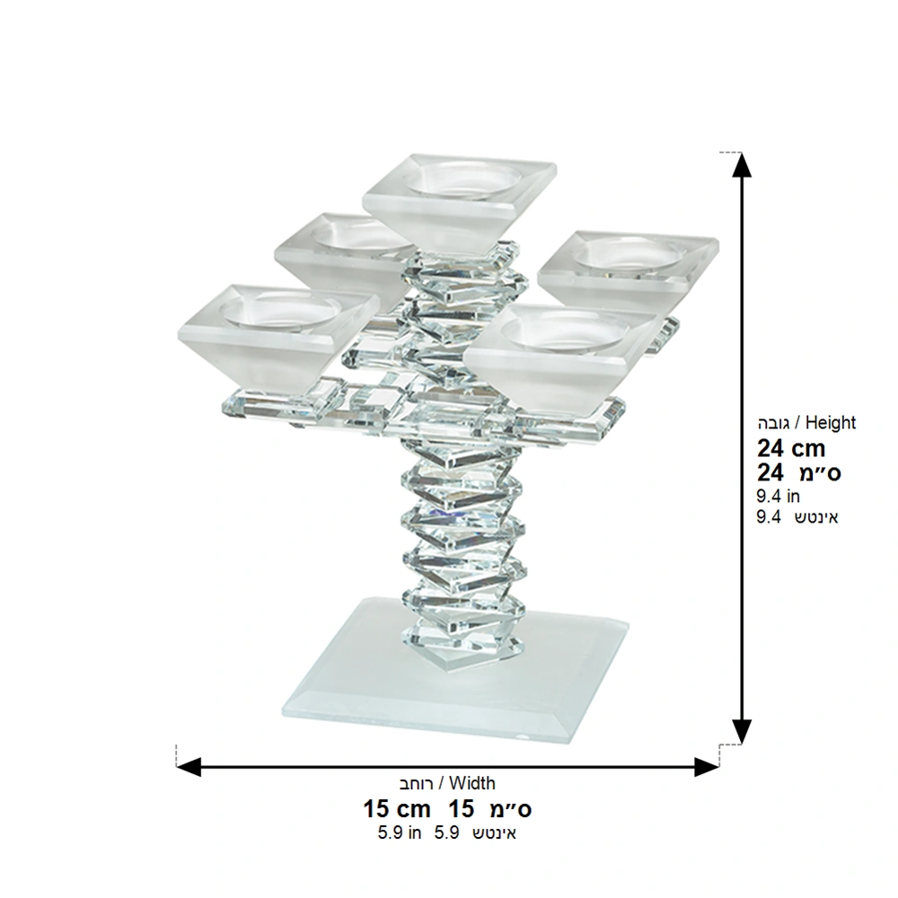 Crystal 5 Branch Candlesticks 20 cm