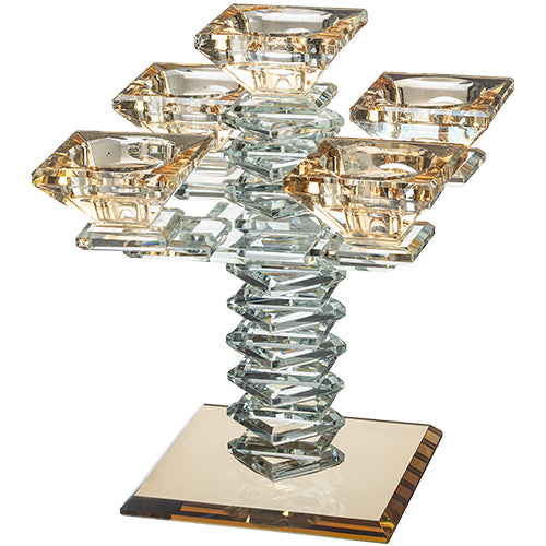 Crystal 5 Branch Candlesticks 20 cm